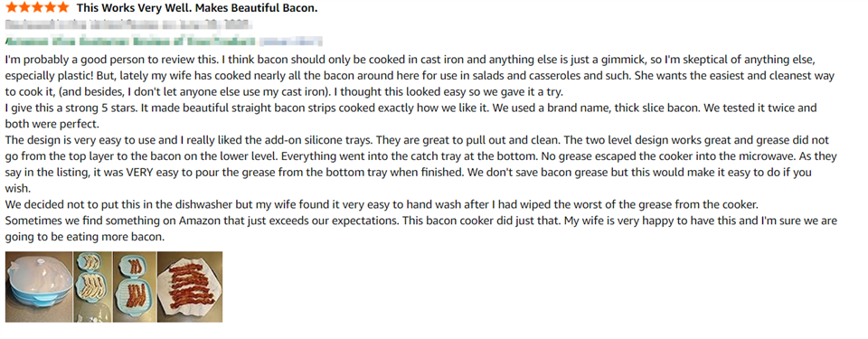 Mikrobølgeovnbaconbrett for enkel bruk