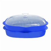 Mikrobølgeovnbacon komfyr med deksel